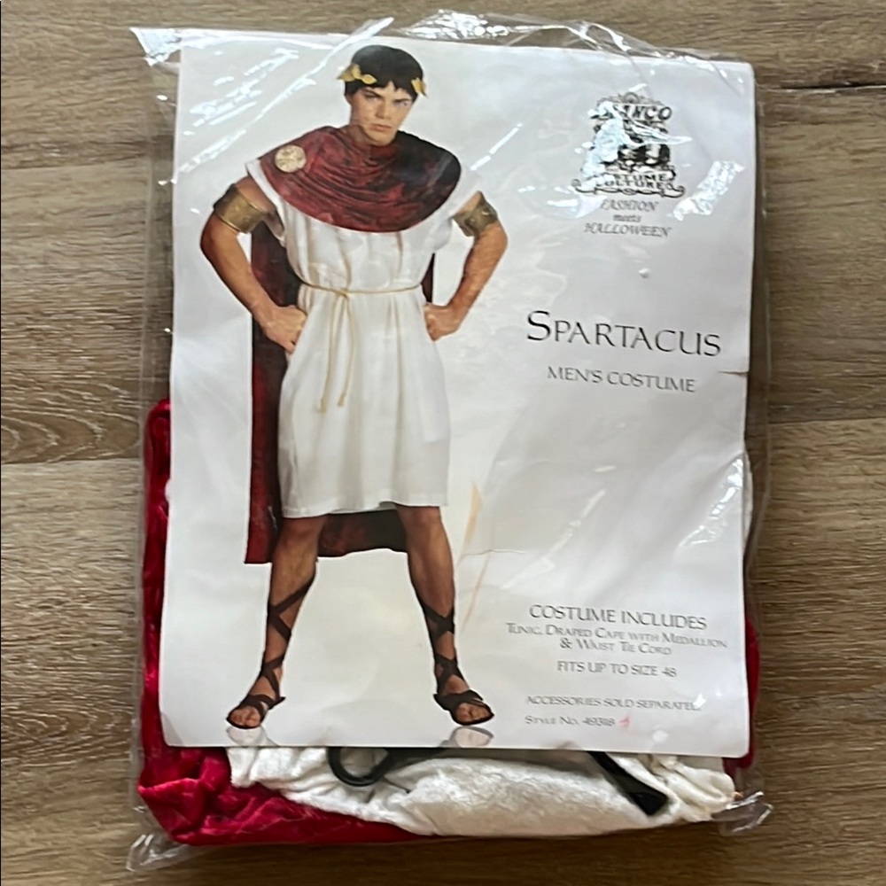 Spartacus Men's Costume with Red Cape
